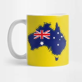 The Australian Map and Flag Mug